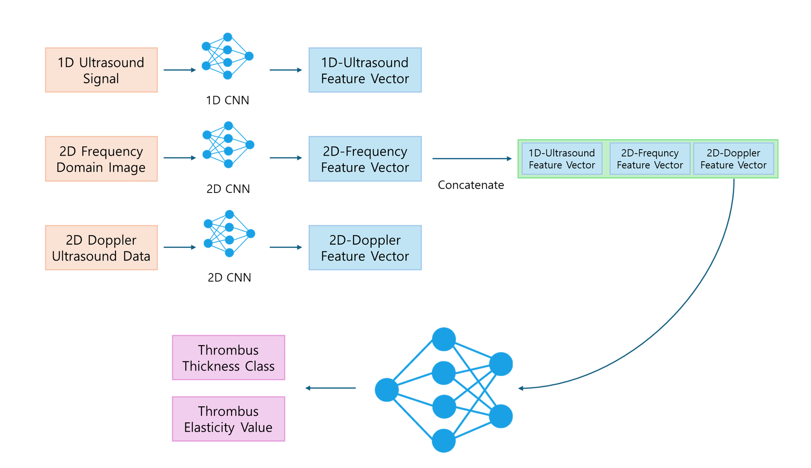 Multimodal CNN Architecture for Thrombus Prediction